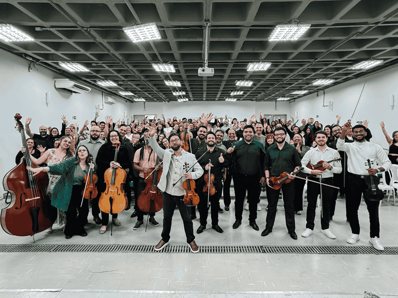 Francis David Vidal Ensemble durante apresentação da Turnê CTG Brasil 2026.